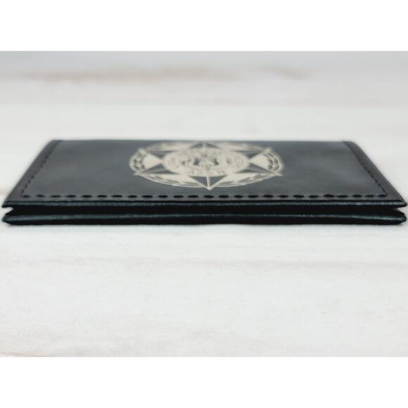 Vintage Utah Peace Officers ASSN Black Leather Bi-Fold Business Card Holder - Picture 7 of 9